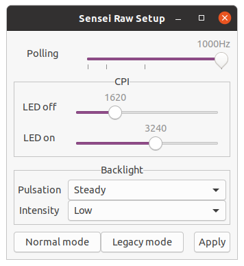 sensei raw ctl gui